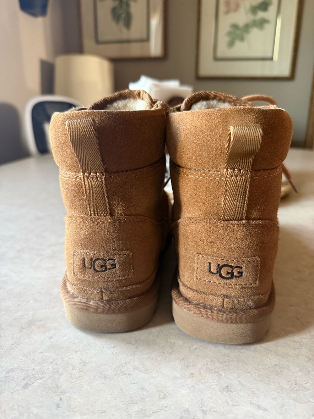 UGG Kids Suede Chestnut Brown Cozy Boot